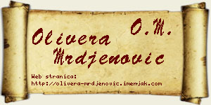 Olivera Mrđenović vizit kartica